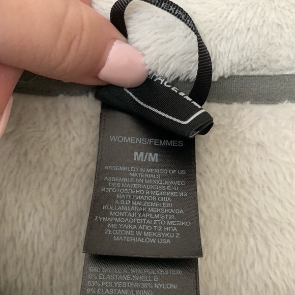 White Fuzzy Northface Jacket - Picture 2 of 3